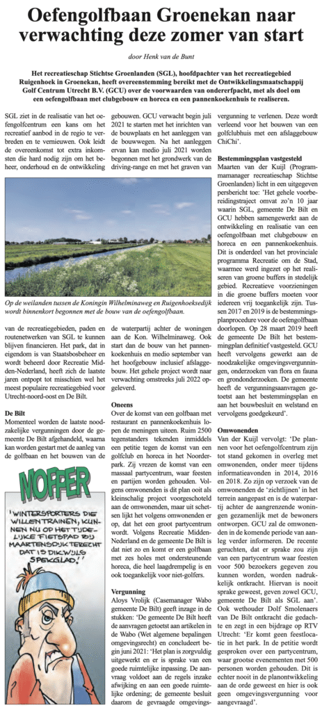 Oefengolfbaan van start